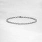 Simple Rolo Chain Bracelet in Sterling Silver on white background