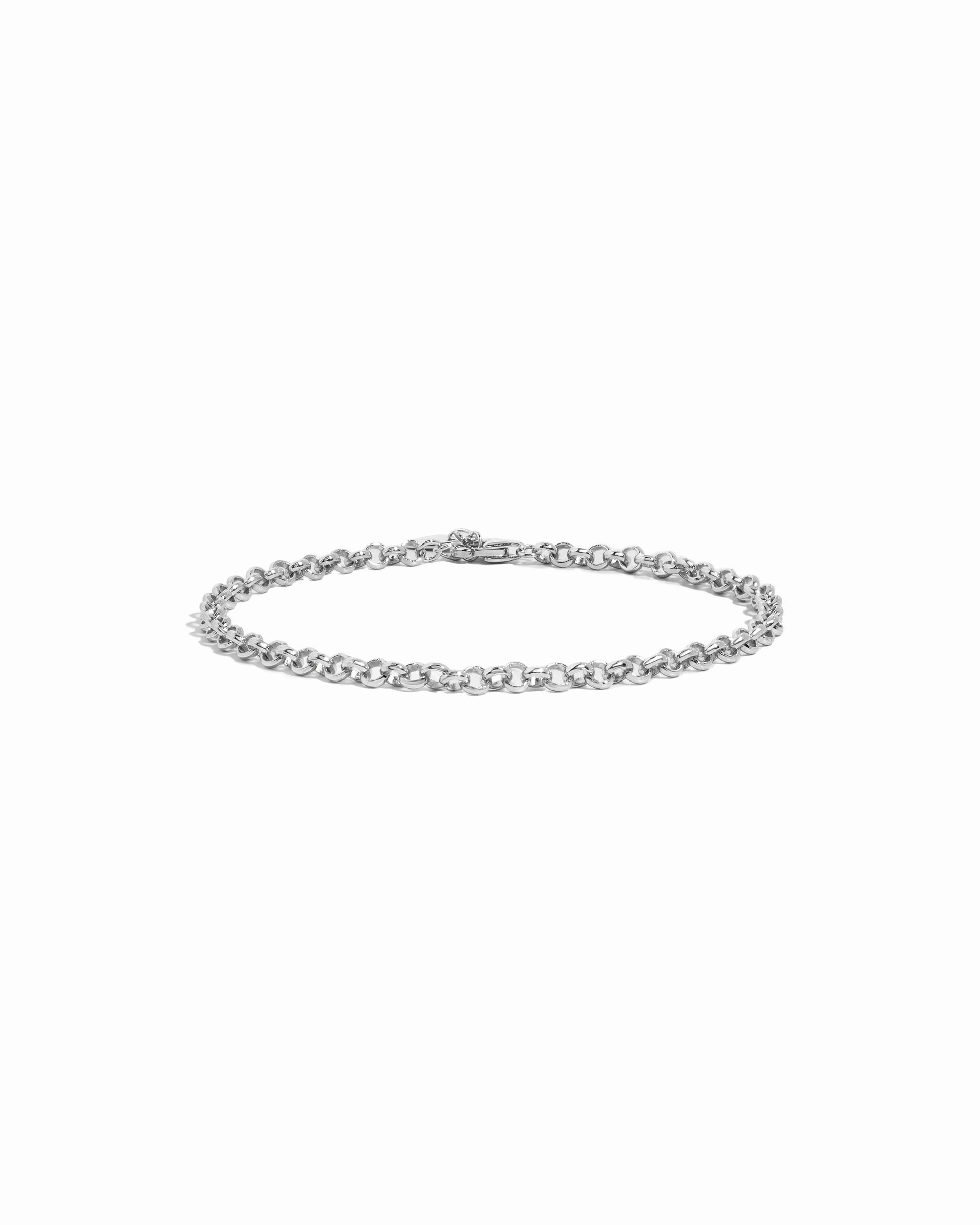 dainty silver chain link bracelet