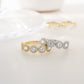sterling silver diamond ring and a 14k gold plated cz ring