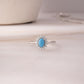 sterling silver statement turquoise ring