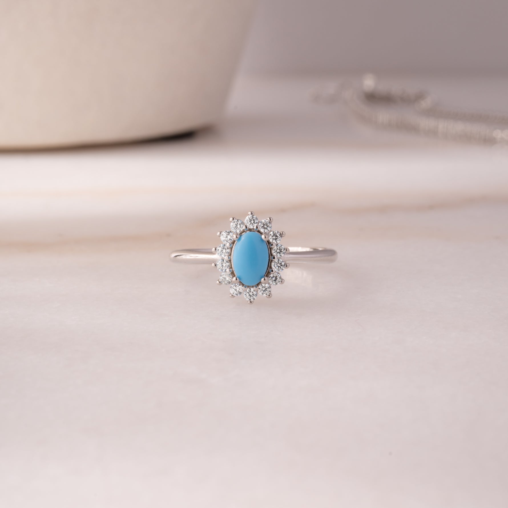 sterling silver statement turquoise ring