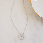 diamond four leaf clover necklace in silver
