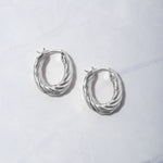 thick silver chunky hoops