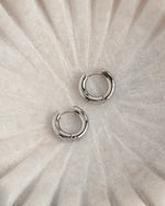 Sami Jewels SS Hoops earrings, thick silver stainless steel huggie hoops, waterproof and stylish for everyday wear