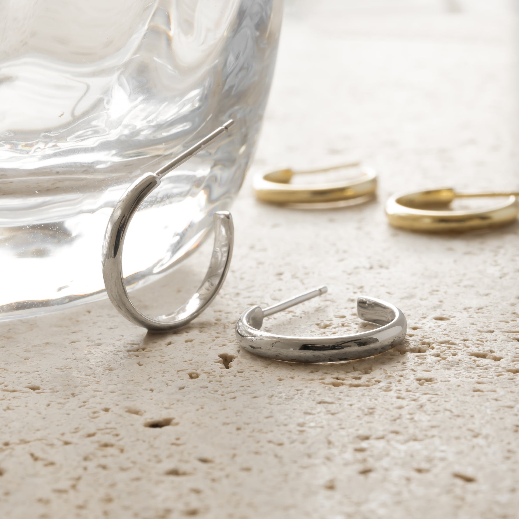 small silver hoops