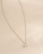 Sterling silver Tiny Bezel Pendant Necklace by Sami Jewels featuring a minimalist bezel setting on a delicate chain.