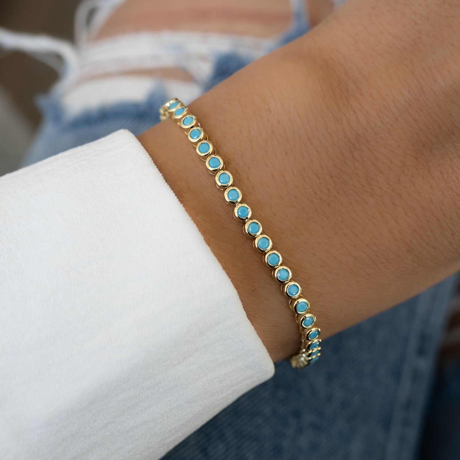 turquoise tennis bracelet