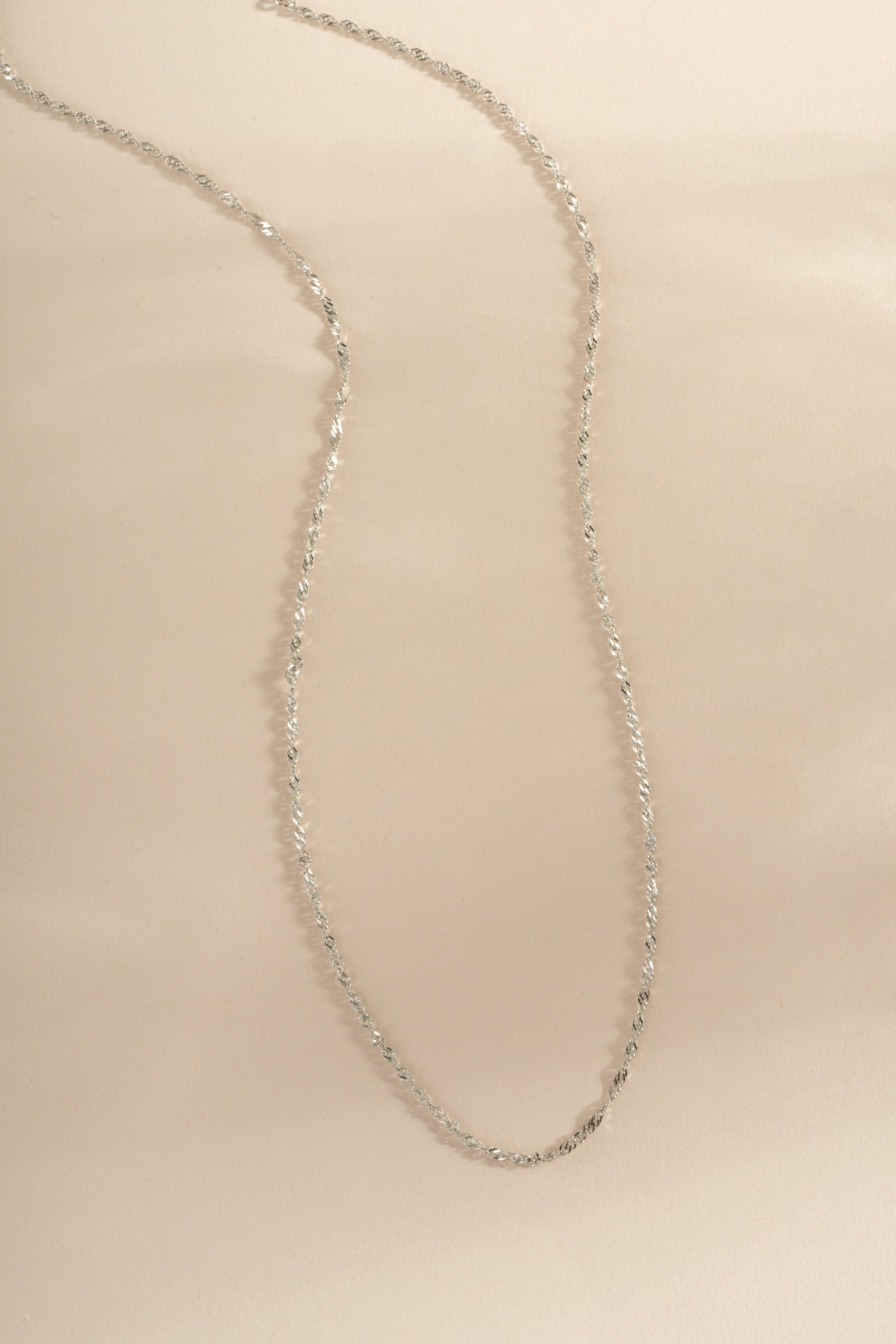 Sterling silver Thin Twisted Rope Chain Necklace by Sami Jewels with a delicate, twisted design perfect for everyday wear.