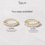 Gold plated hypoallergenic cz diamond rings