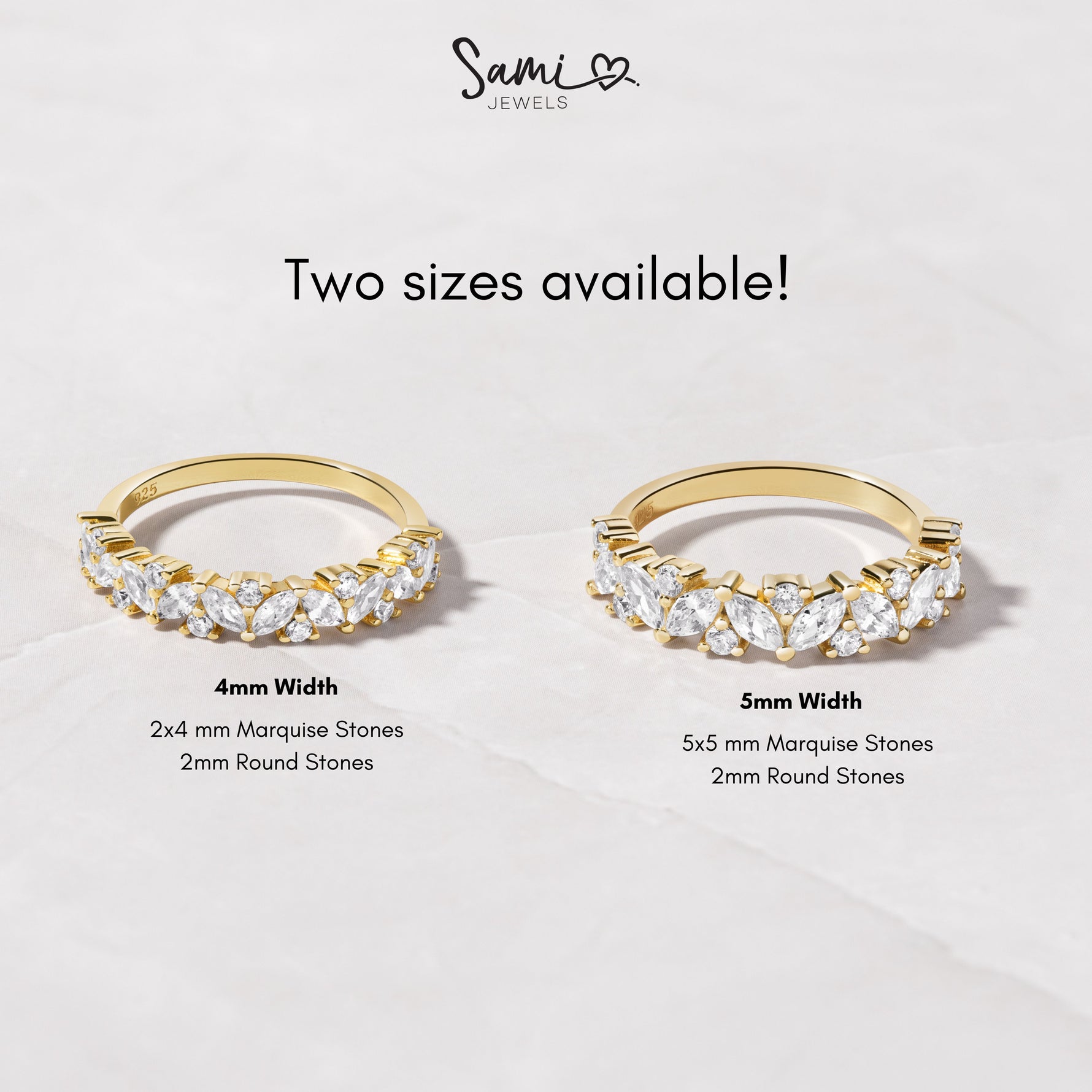 Gold plated hypoallergenic cz diamond rings
