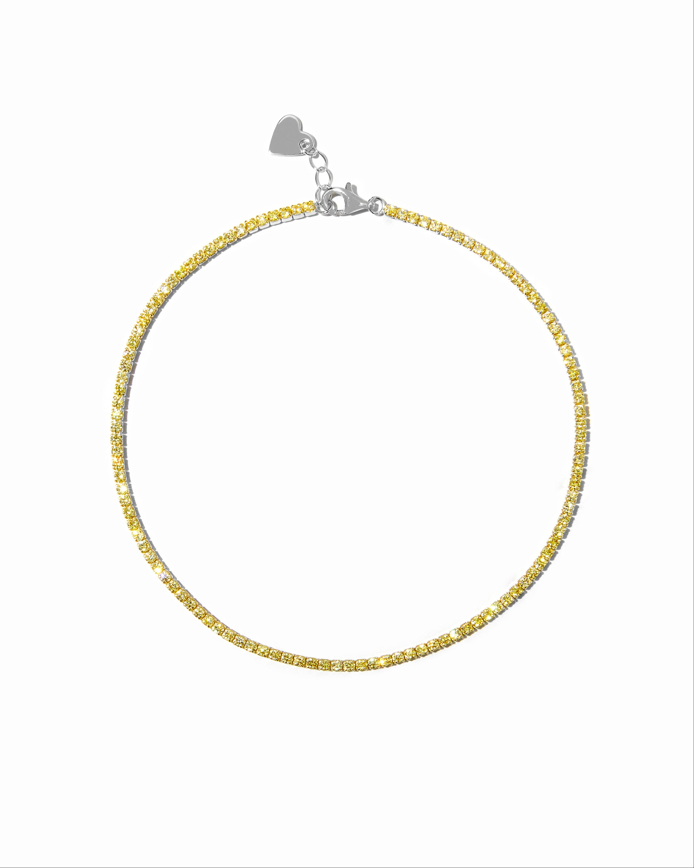 Yellow Tennis Anklet - Sparkling Sterling Silver Jewelry | Sami Jewels