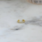 cubic zirconia ear cuff in gold