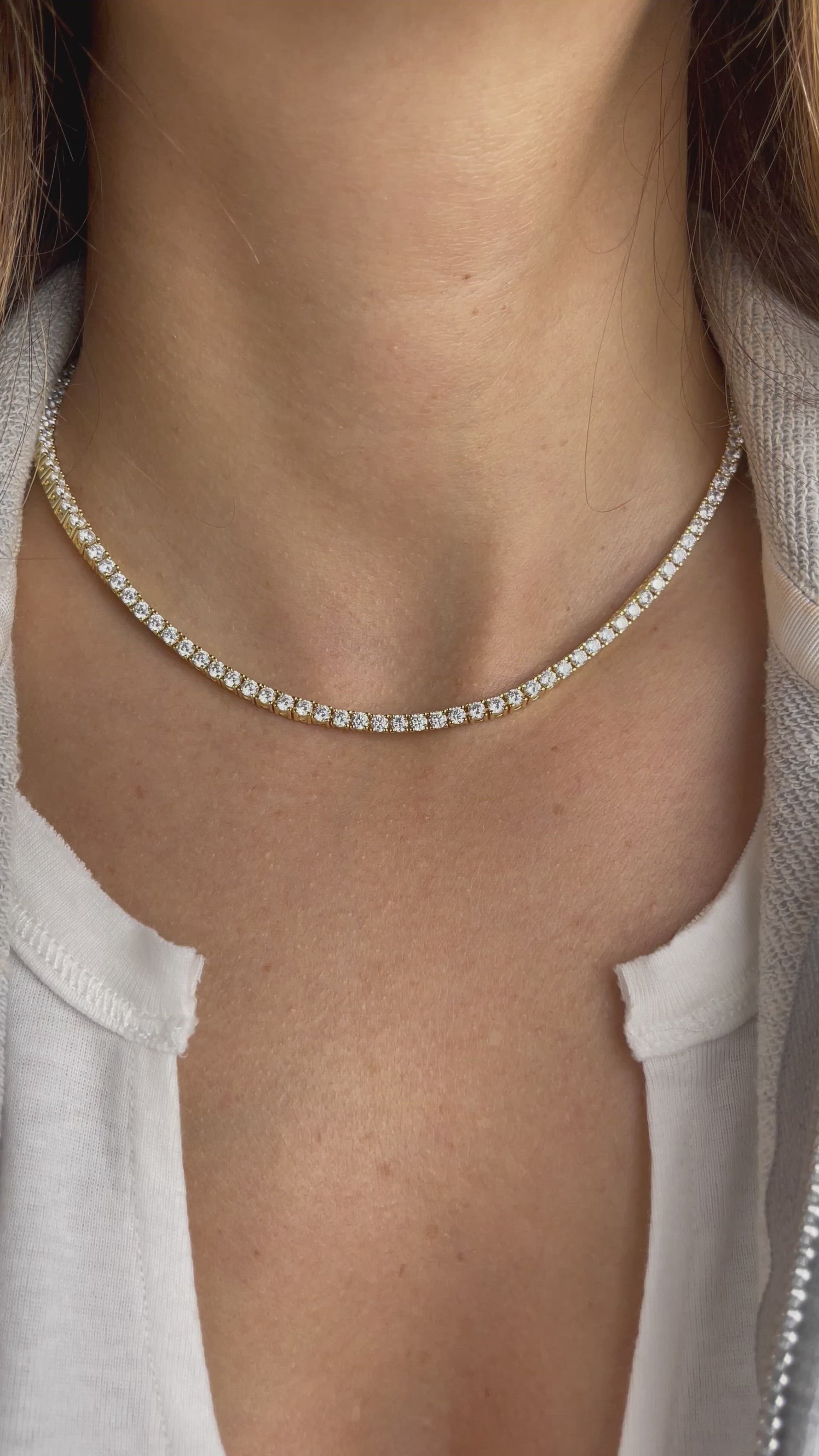 Video of tennis necklace