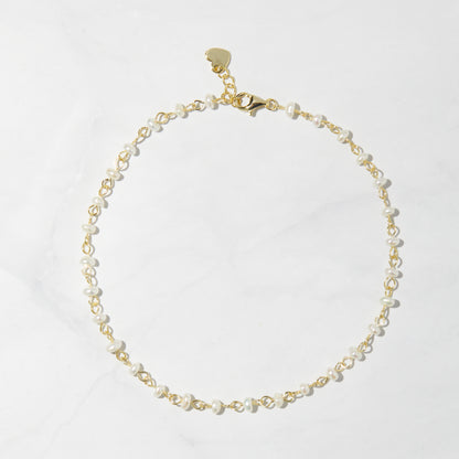 Beaded Pearl Anklet