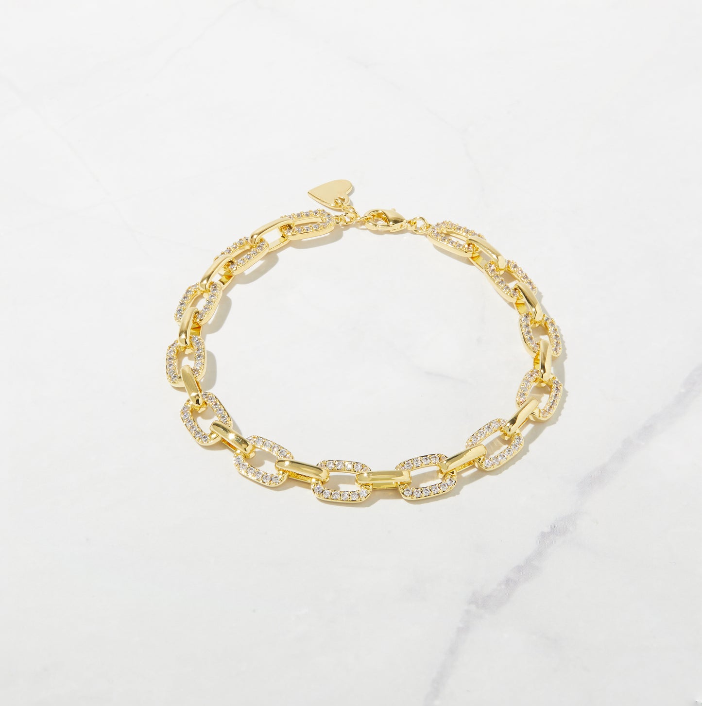 Pave Chain Link Bracelet