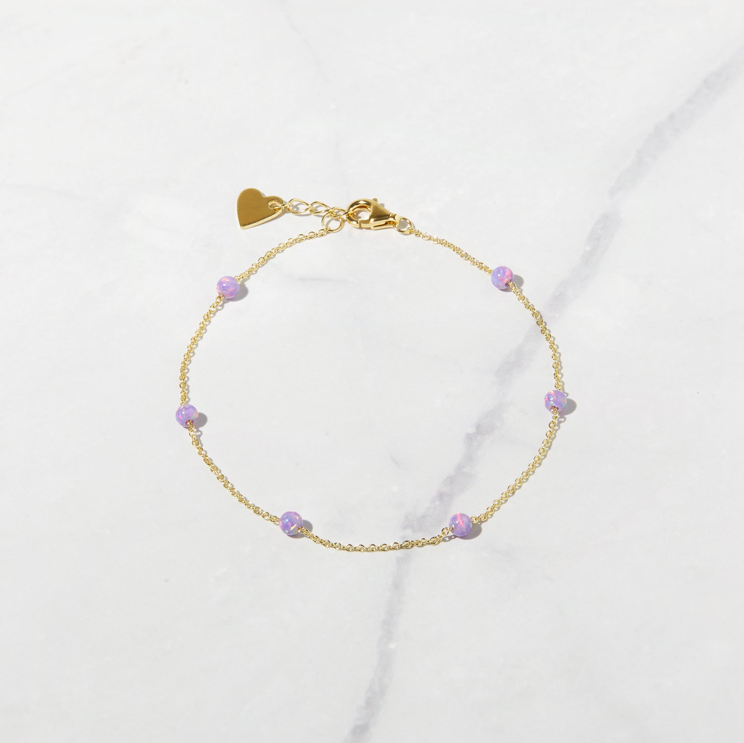 Purple Opal Beaded Bracelet