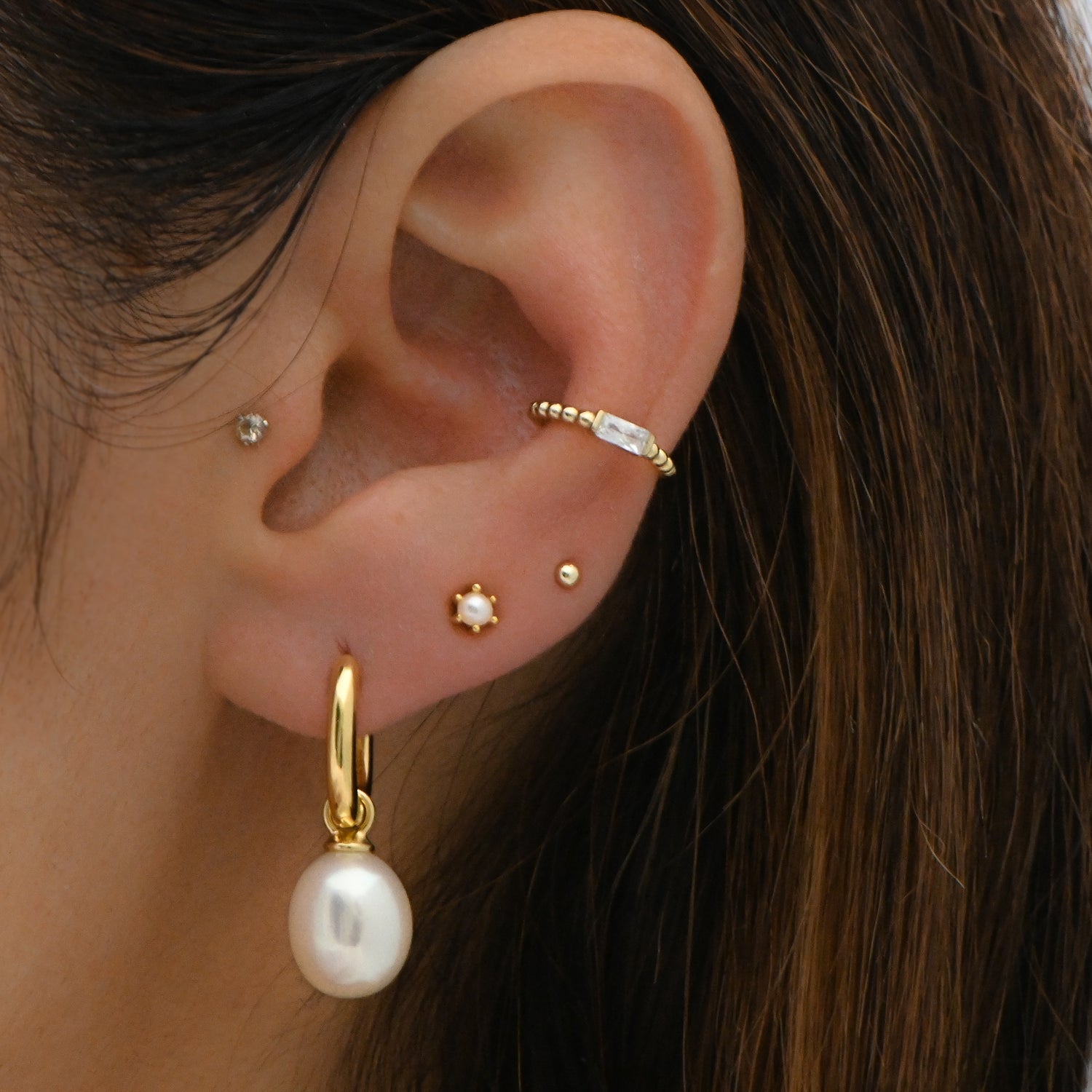 Pearl Charm Earrings
