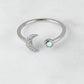 Opal Moon Ring