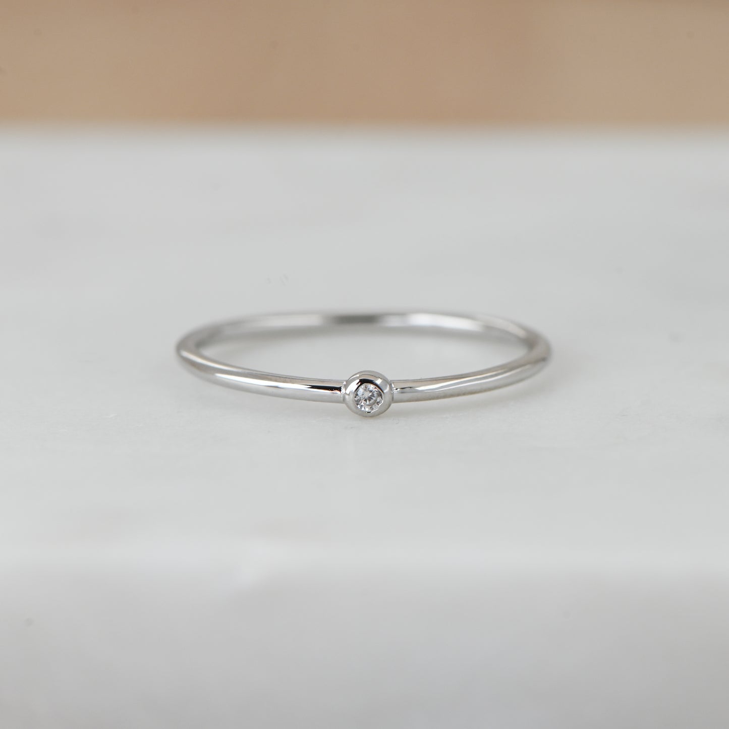 Tiny Solitaire Stacking Ring