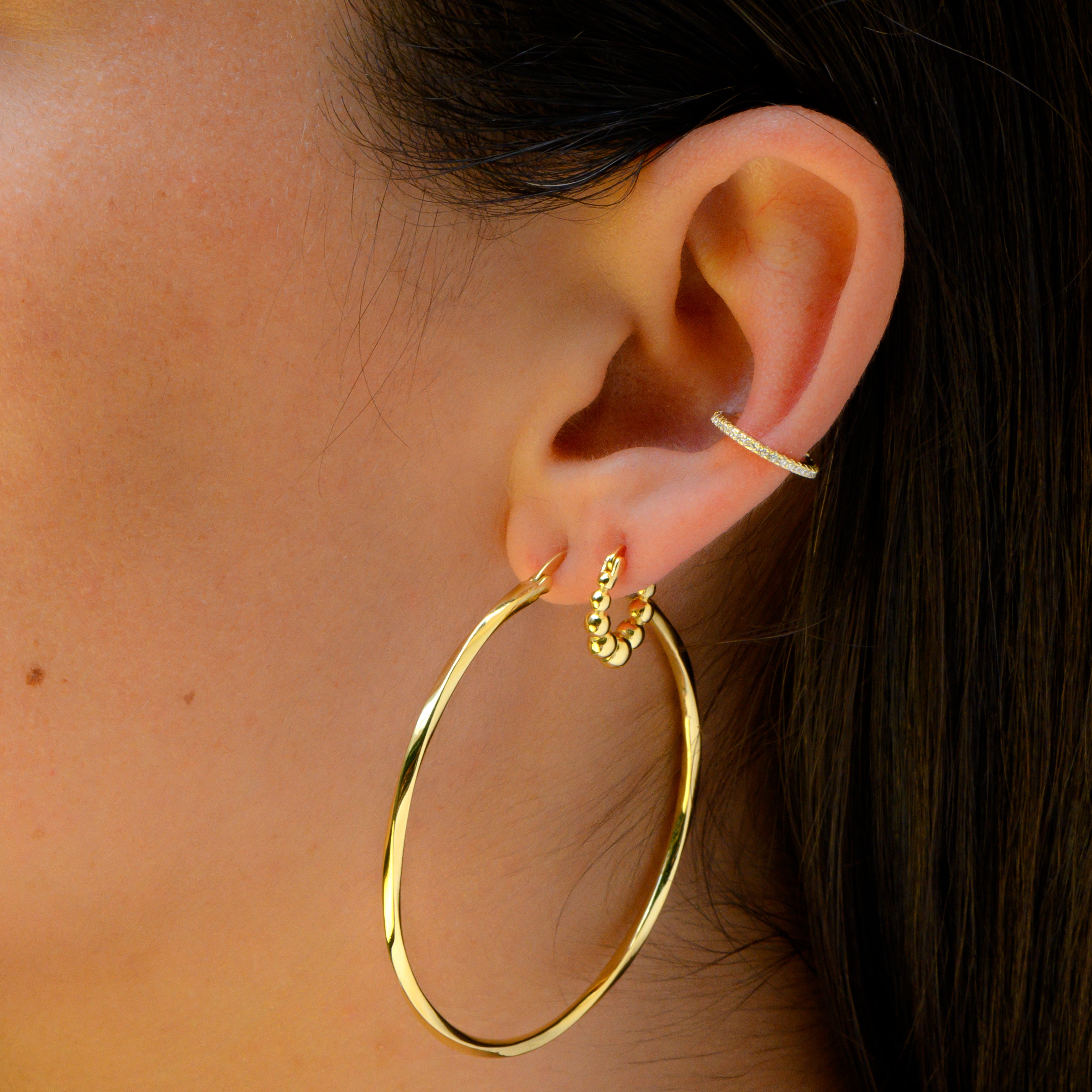 55mm hoop deals earrings