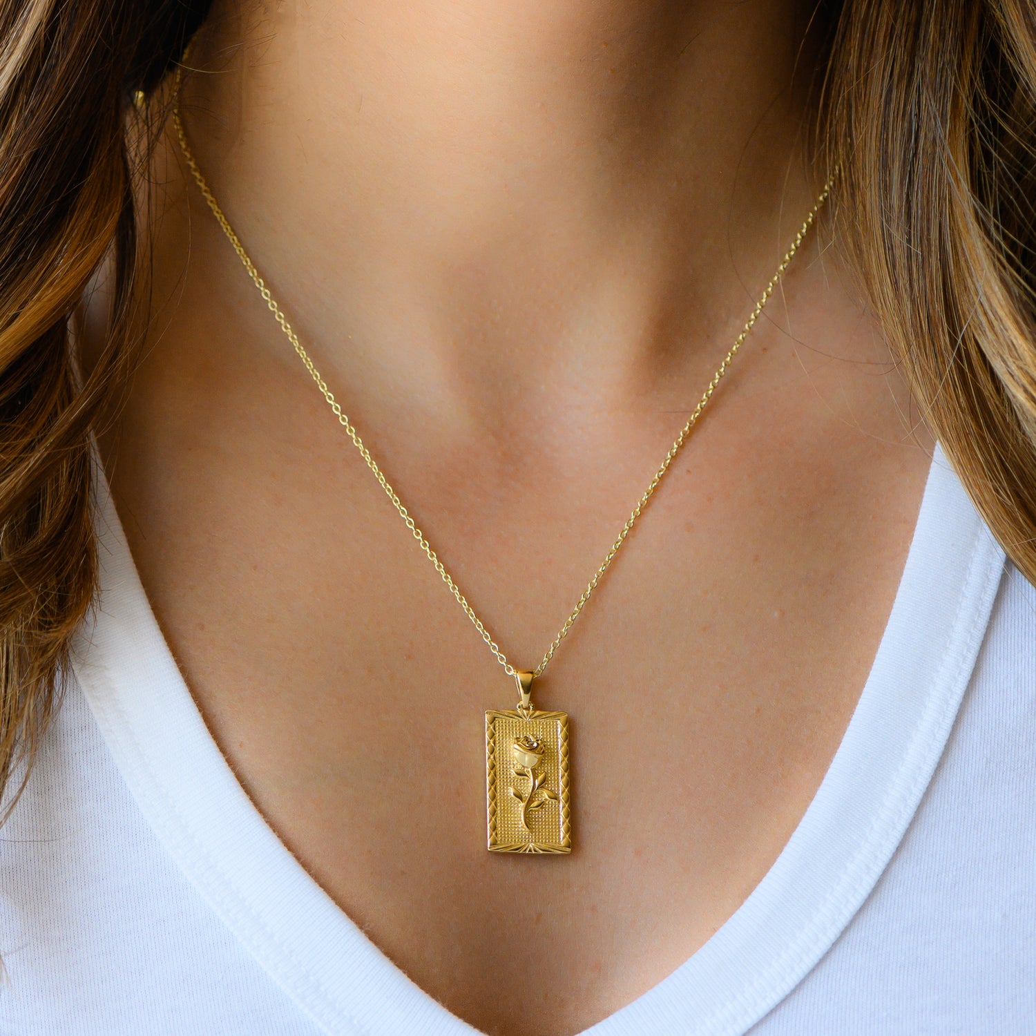 Rectangle Rose Medallion