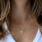 Ruby CZ Butterfly Necklaces