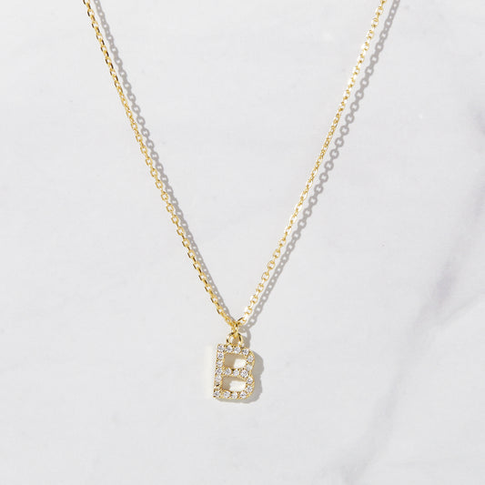 Studded Initial Necklace