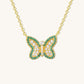 Emerald CZ Butterfly Necklaces