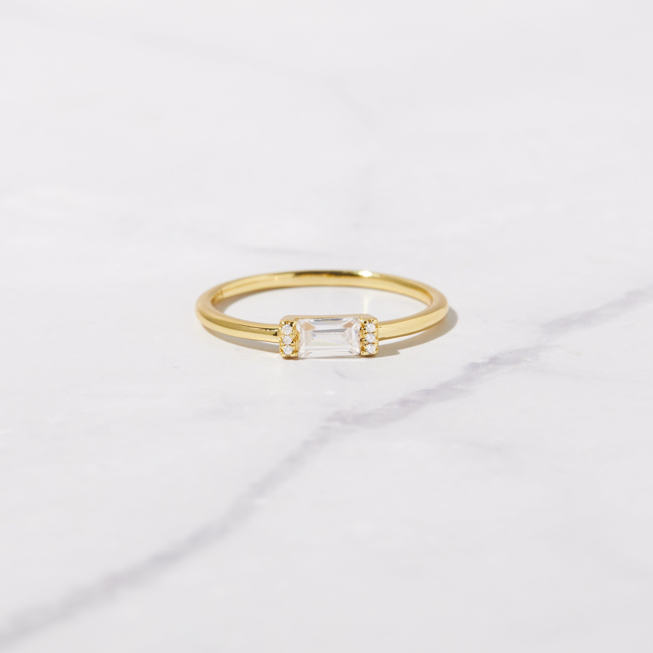 Simple baguette outlet ring