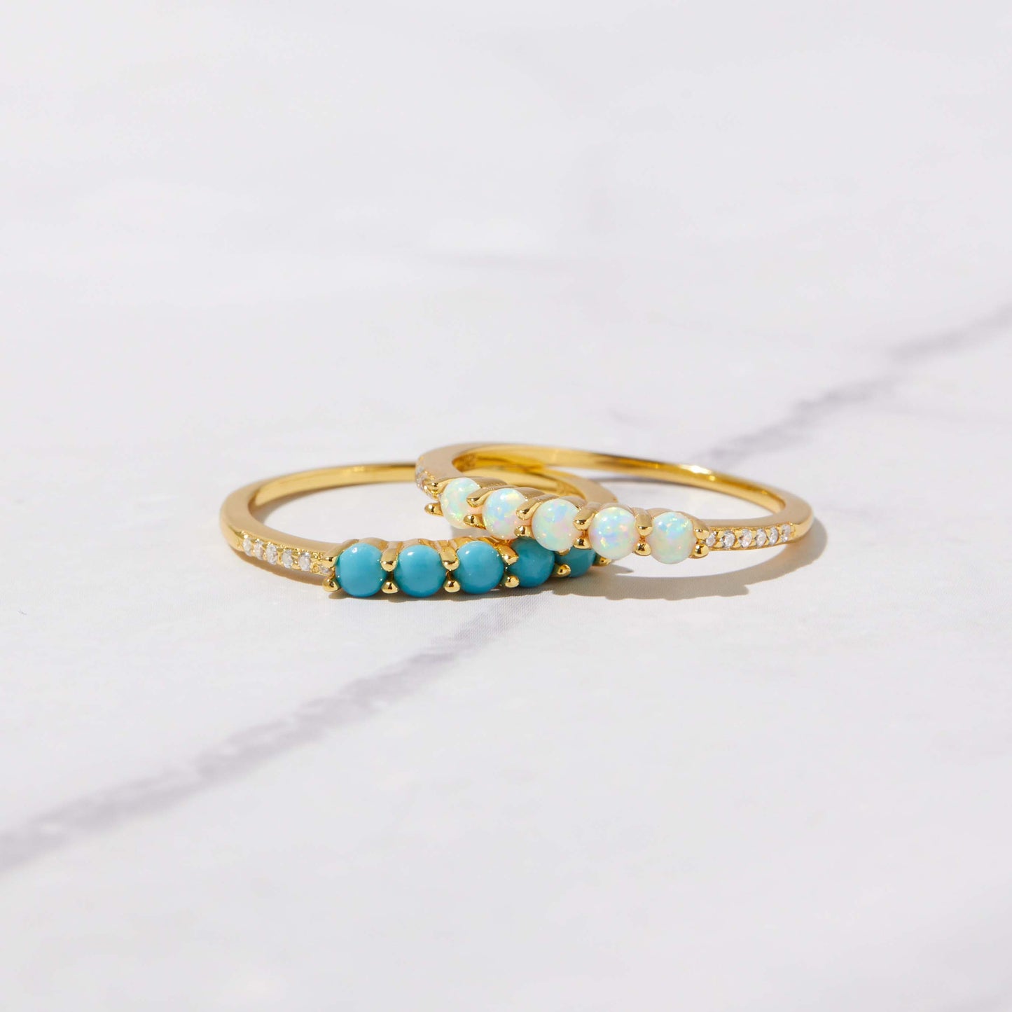 5 Stone Turquoise Ring