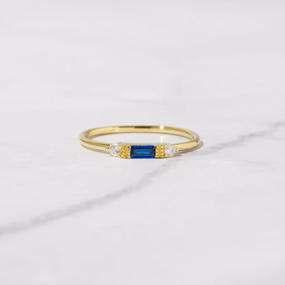 Sapphire Baguette Ring