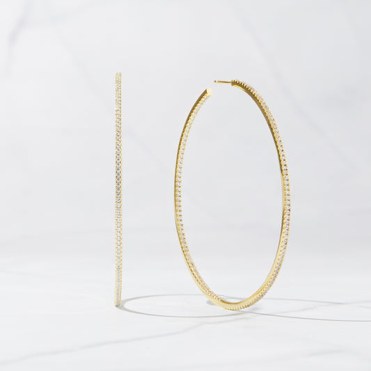 65mm Pavé In & Out Hoops