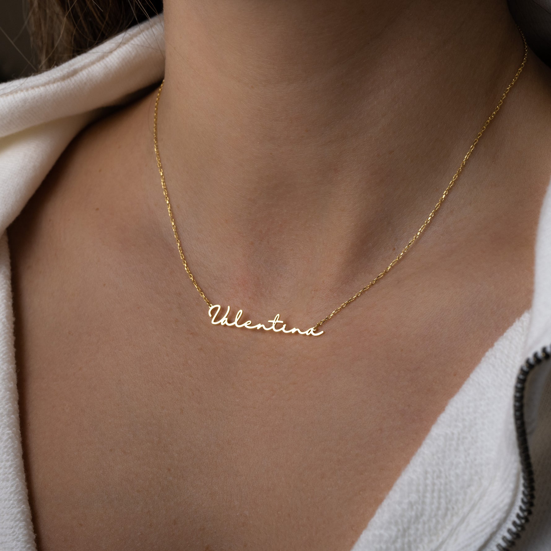 Delicate gold custom necklace