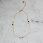 Gold evil eye ankle bracelet