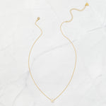 Minimalist opal flower gold pendant necklace.