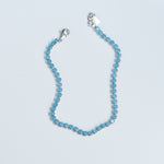 Sterling silver delicate turquoise tennis anklet