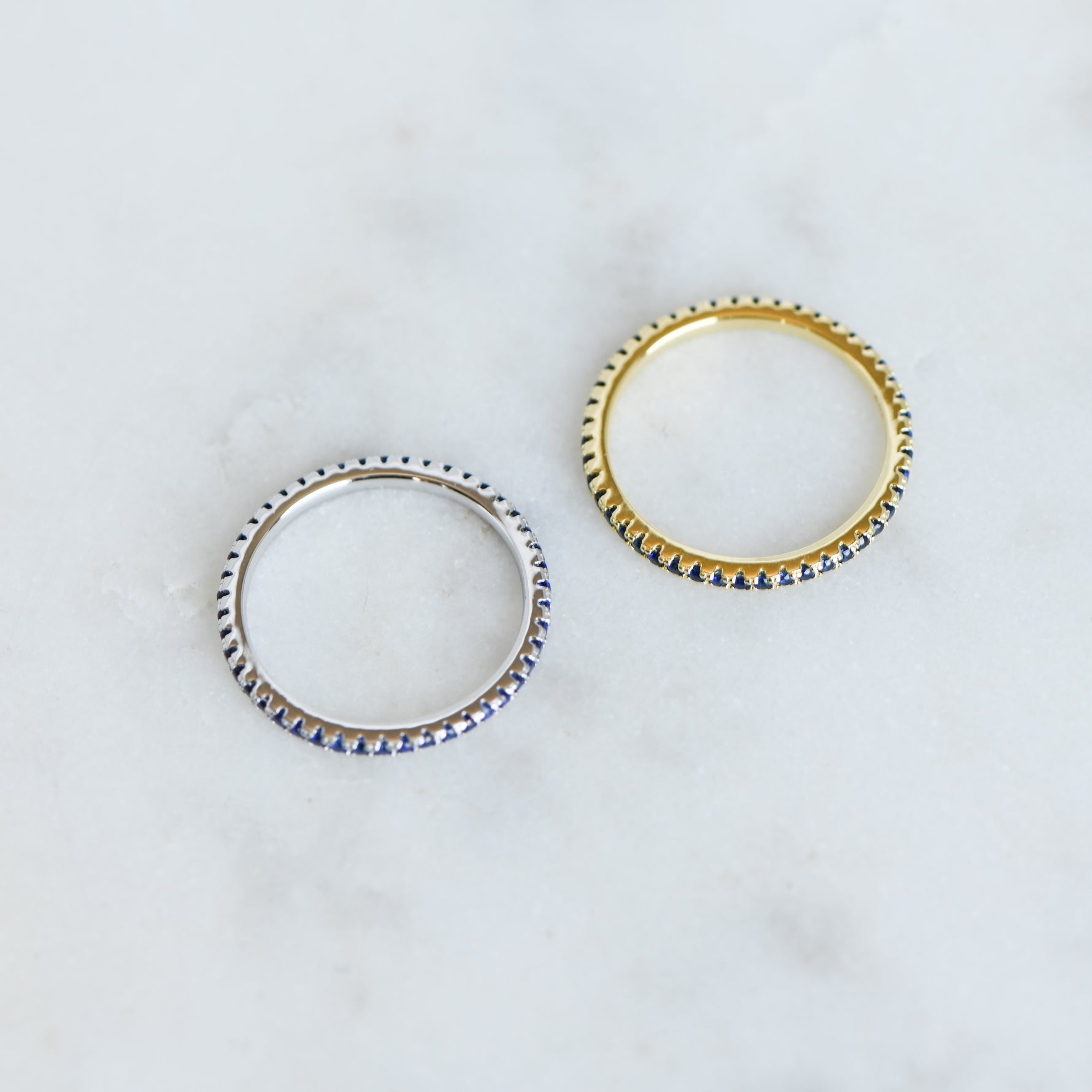 Gold and silver eternity ring. 