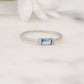 Aquamarine Simple Baguette Ring