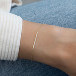 gold pave bar bracelet