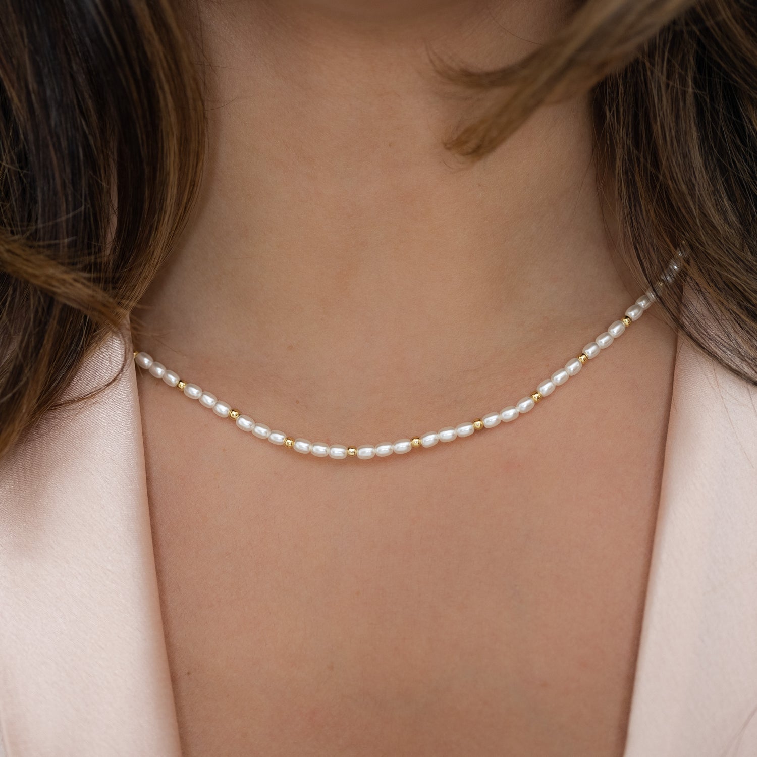 Beaded Pearl Necklace