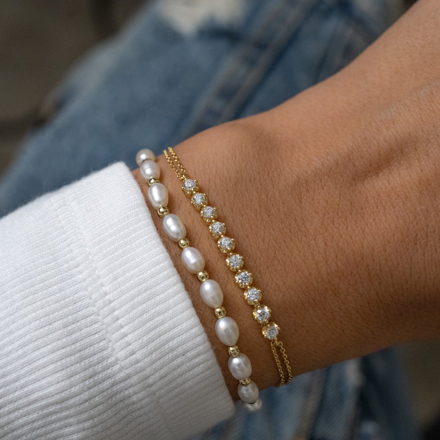 Freshwater Pearl Beaded Bracelet