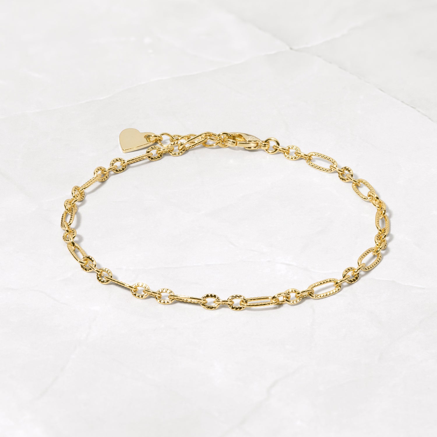 Textured Dainty Chain Bracelet