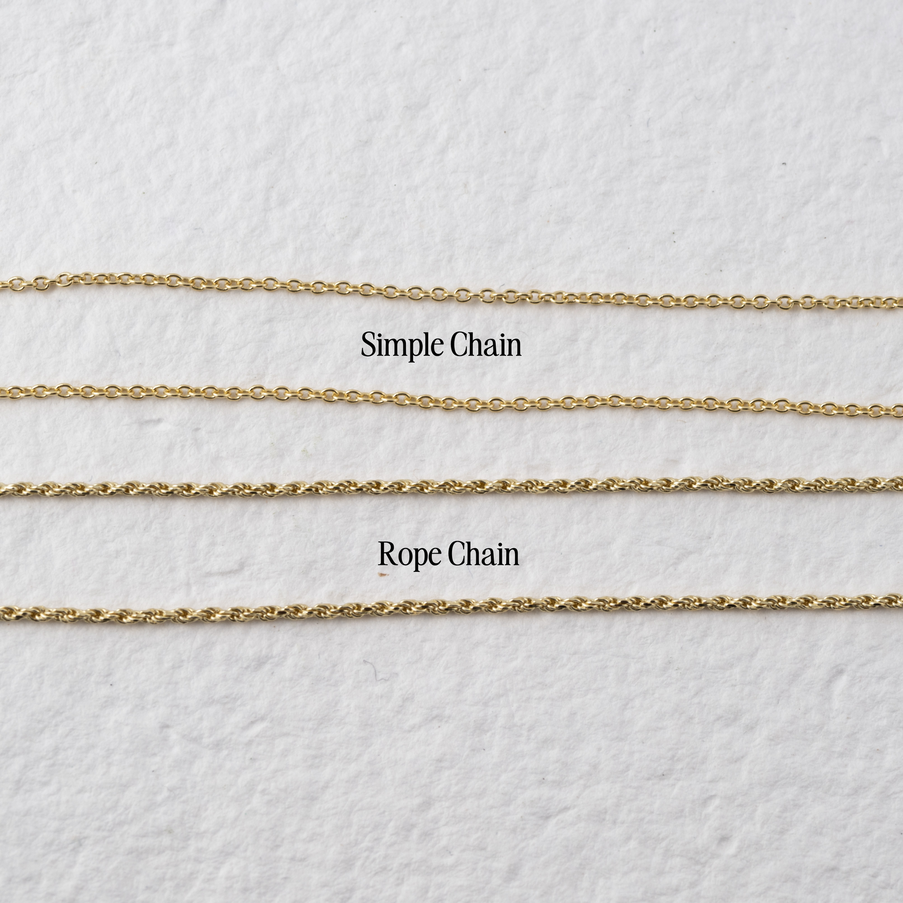 Simple and dainty rope chains Sami Jewels