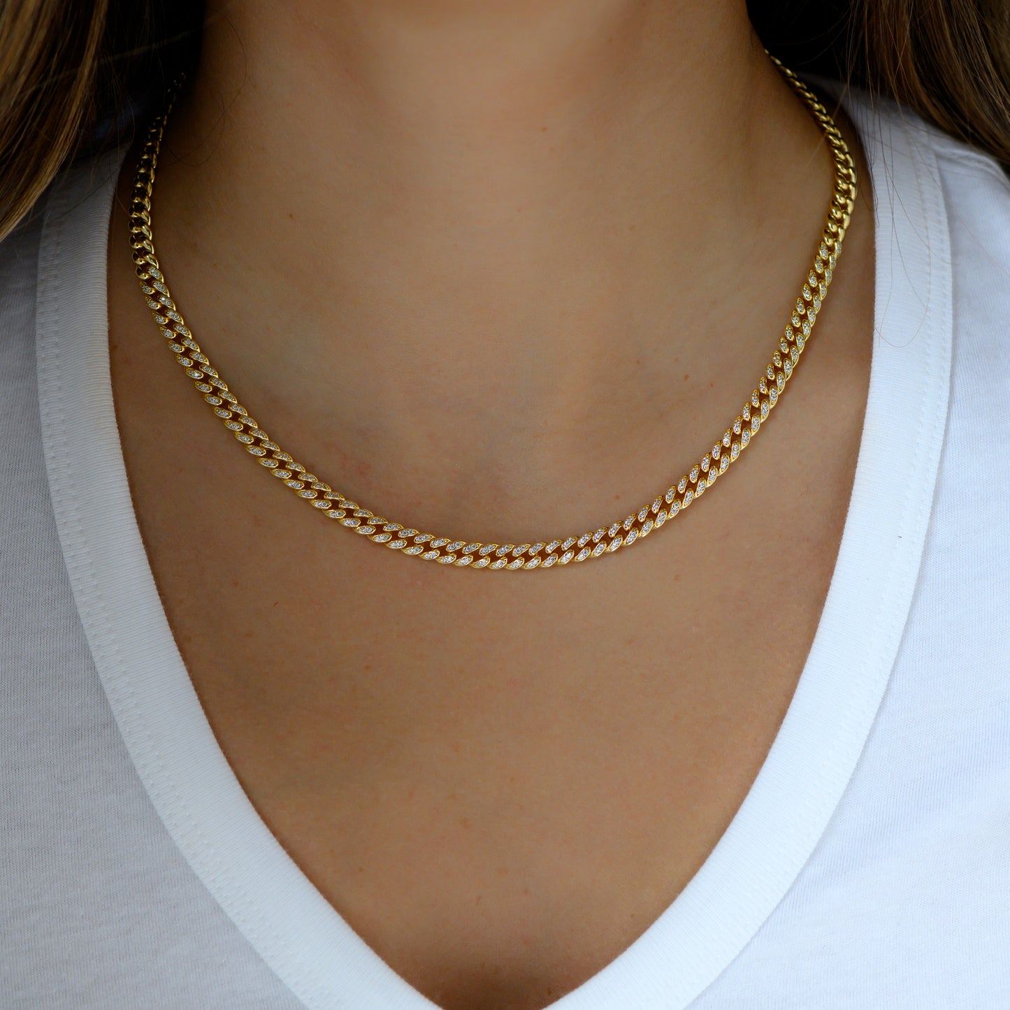 Pavé Chain Link Necklace