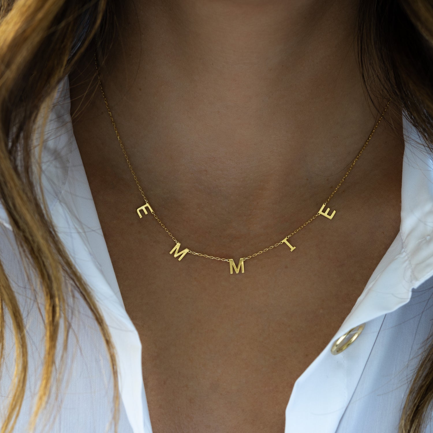 Custom Letter Name Necklace