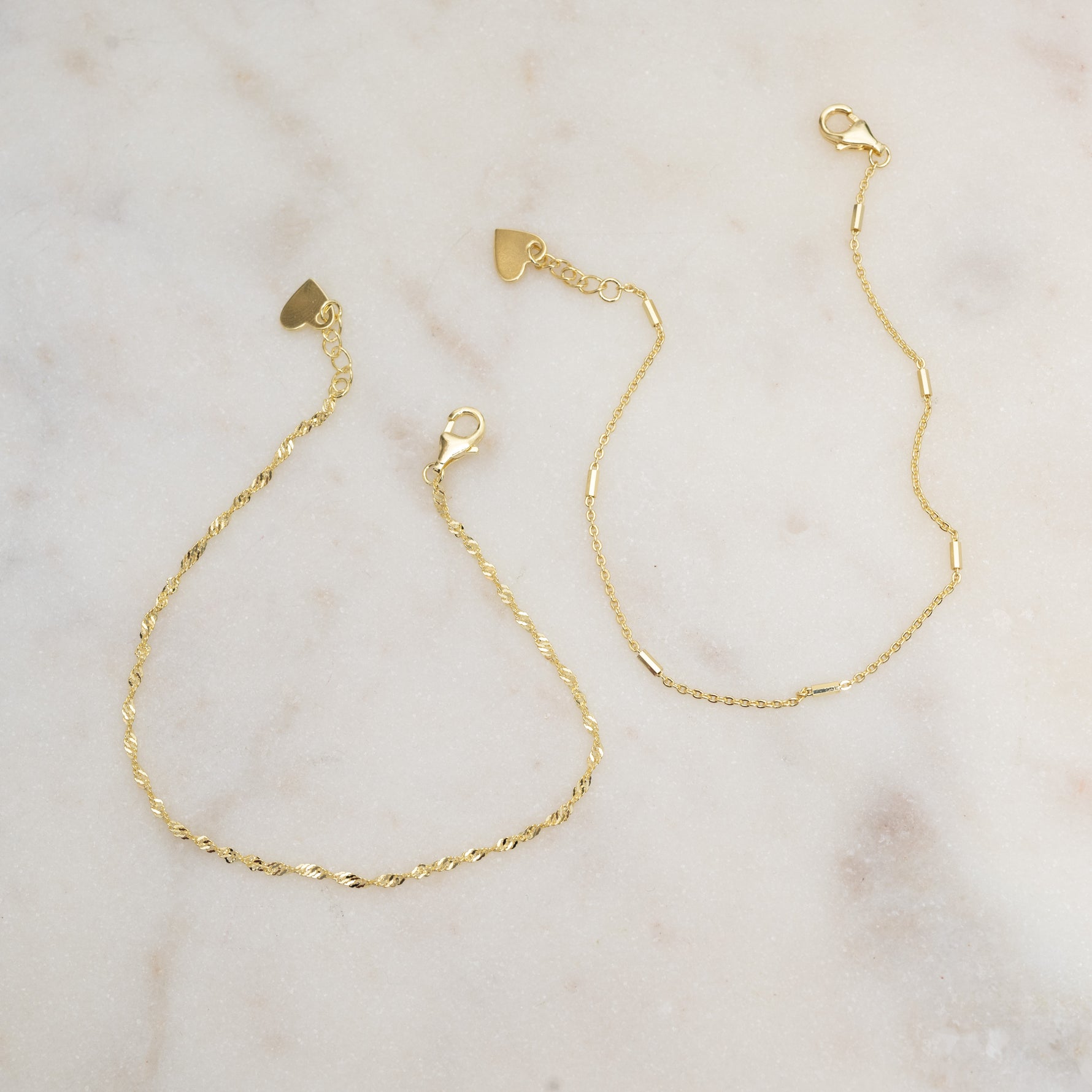dainty chic gold bracelets for her