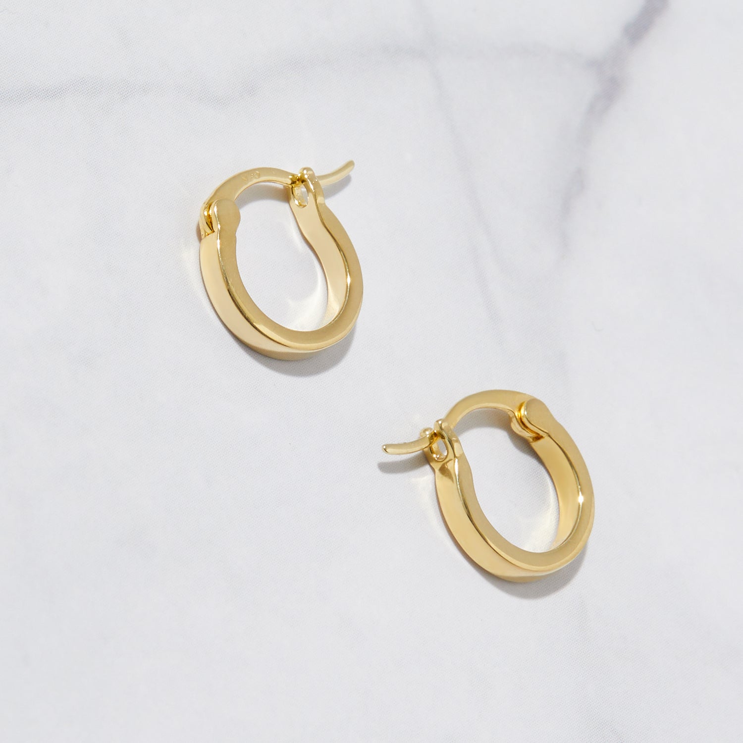 8mm Small Flat Hoops