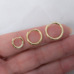Minimalist gold hoop earrings