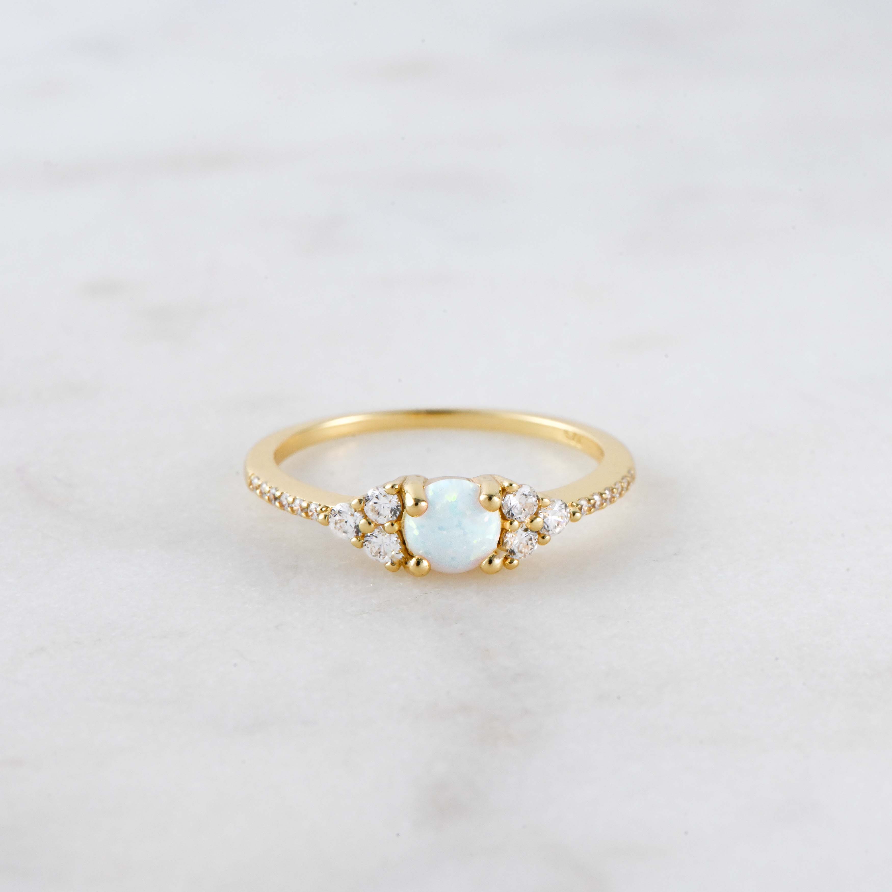 Opal dainty outlet ring