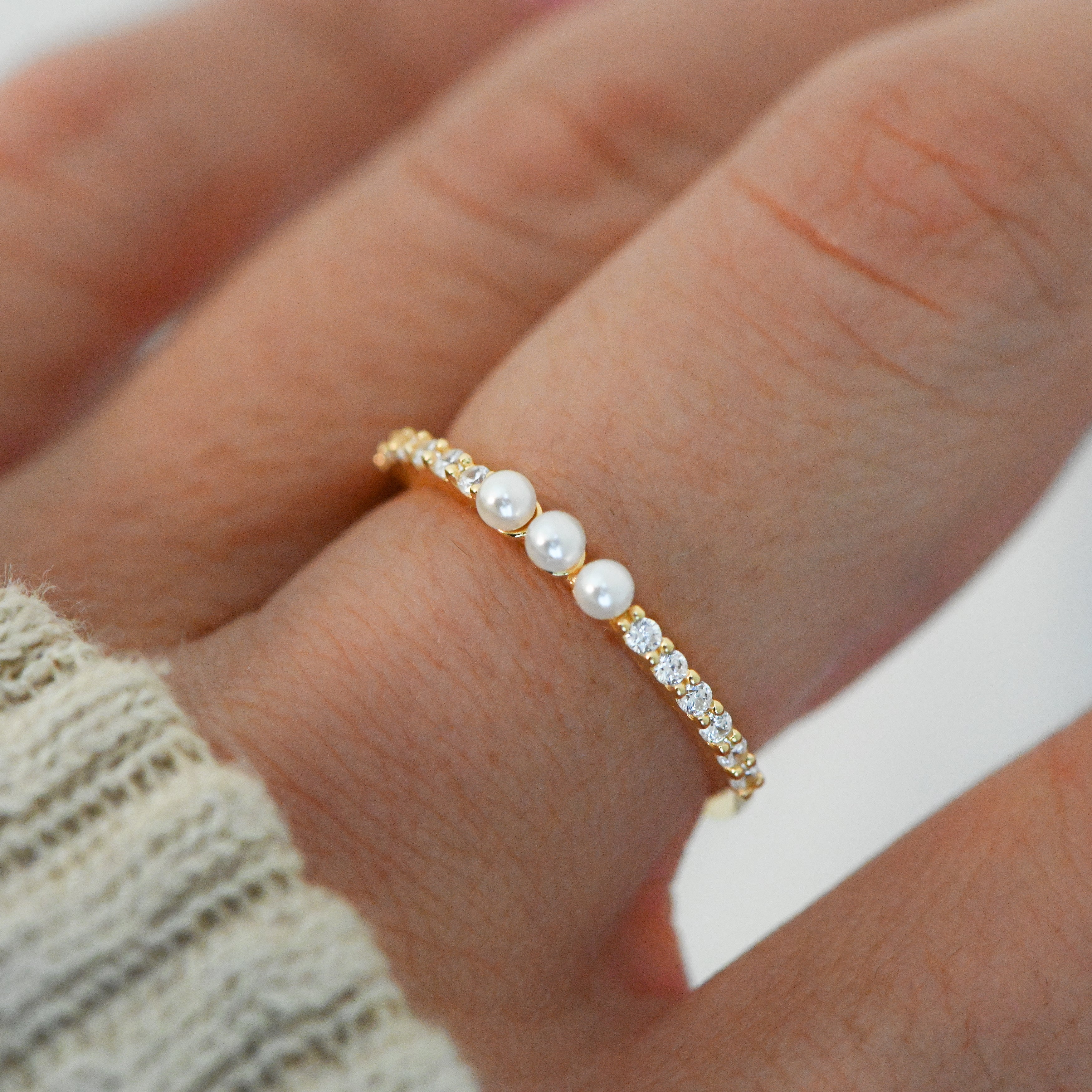 Three Pearl Ring